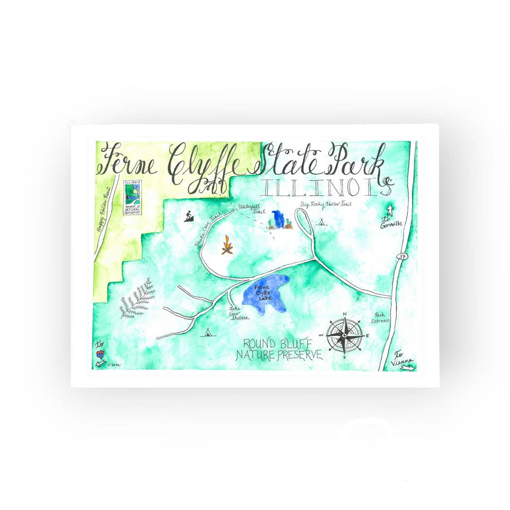 Emily Drew Yates Art & Illustration - Wholesale Postcard - Postcards - Watercolor Calligraphy Maps - 31 Maps4
