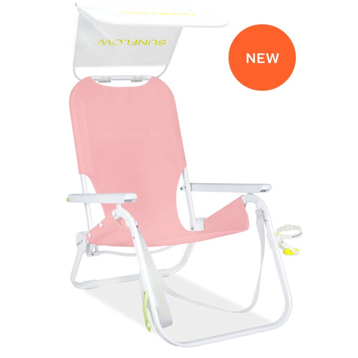 SUNFLOW - Wholesale Folding Chair - The Shore Thing Chair with Sun Shade and Drink Holder