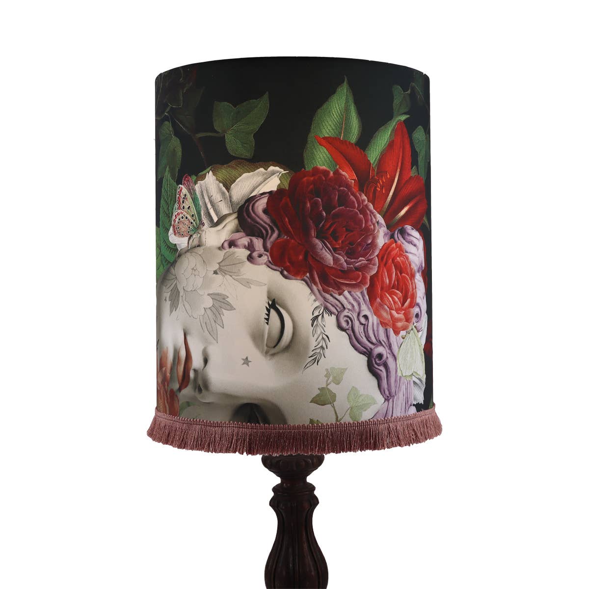 Voglio Bene - Wholesale Lamp Shade - APHRODITE FRINGED DRUM LAMPSHADE 30X36CM0