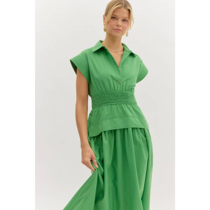 STYLE USA - Vente Robe – femme - Robe midi à manches courtes et épaules couvertes14