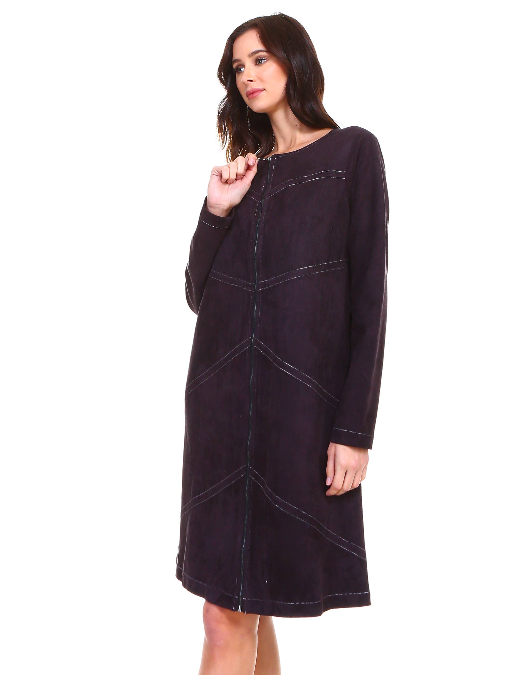 Joh Apparel - Wholesale Dress - Women's - Amira Stretch Suede Dress / Jacket5