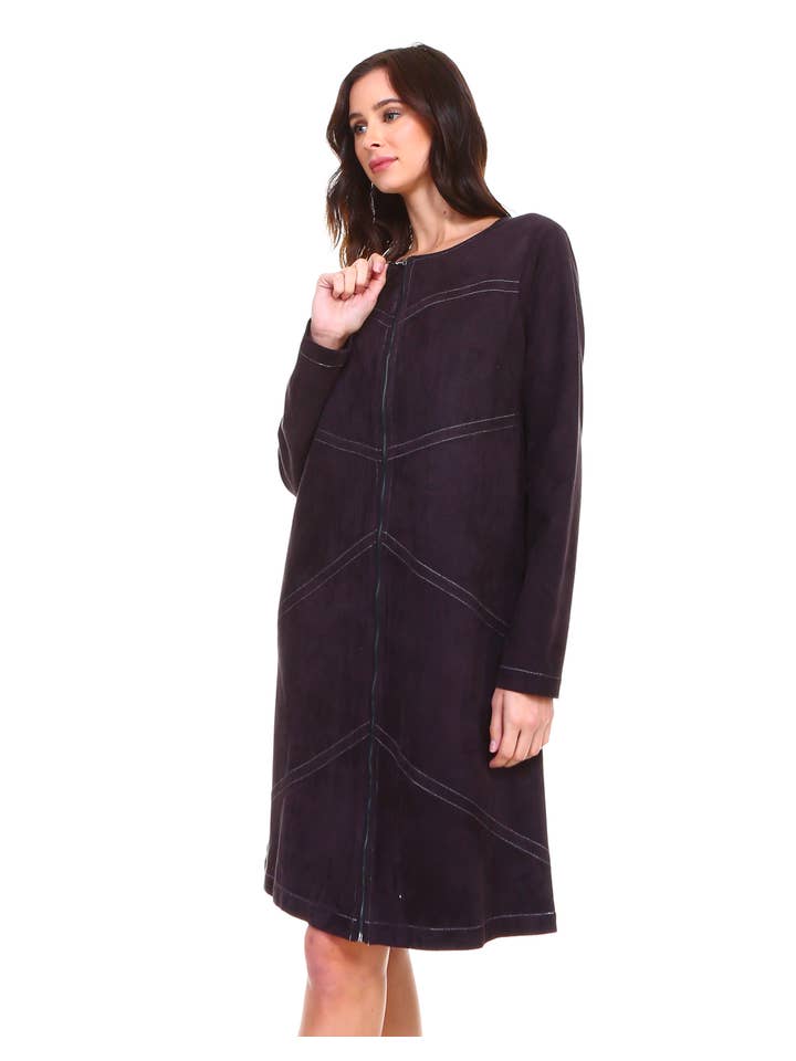 Joh Apparel - Wholesale Dress - Women's - Amira Stretch Suede Dress / Jacket5