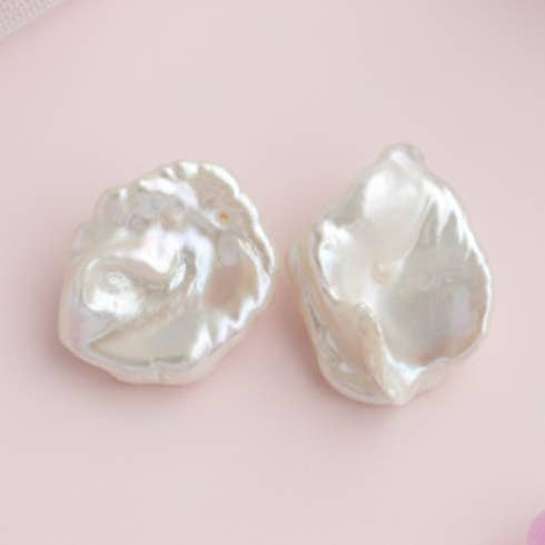 Flower Petal Keshi Pearl Earrings (1E14a) for wholesale by iBijoux