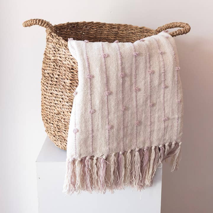 Dots Throw Cotton Throw Blanket for wholesale by Hacienda