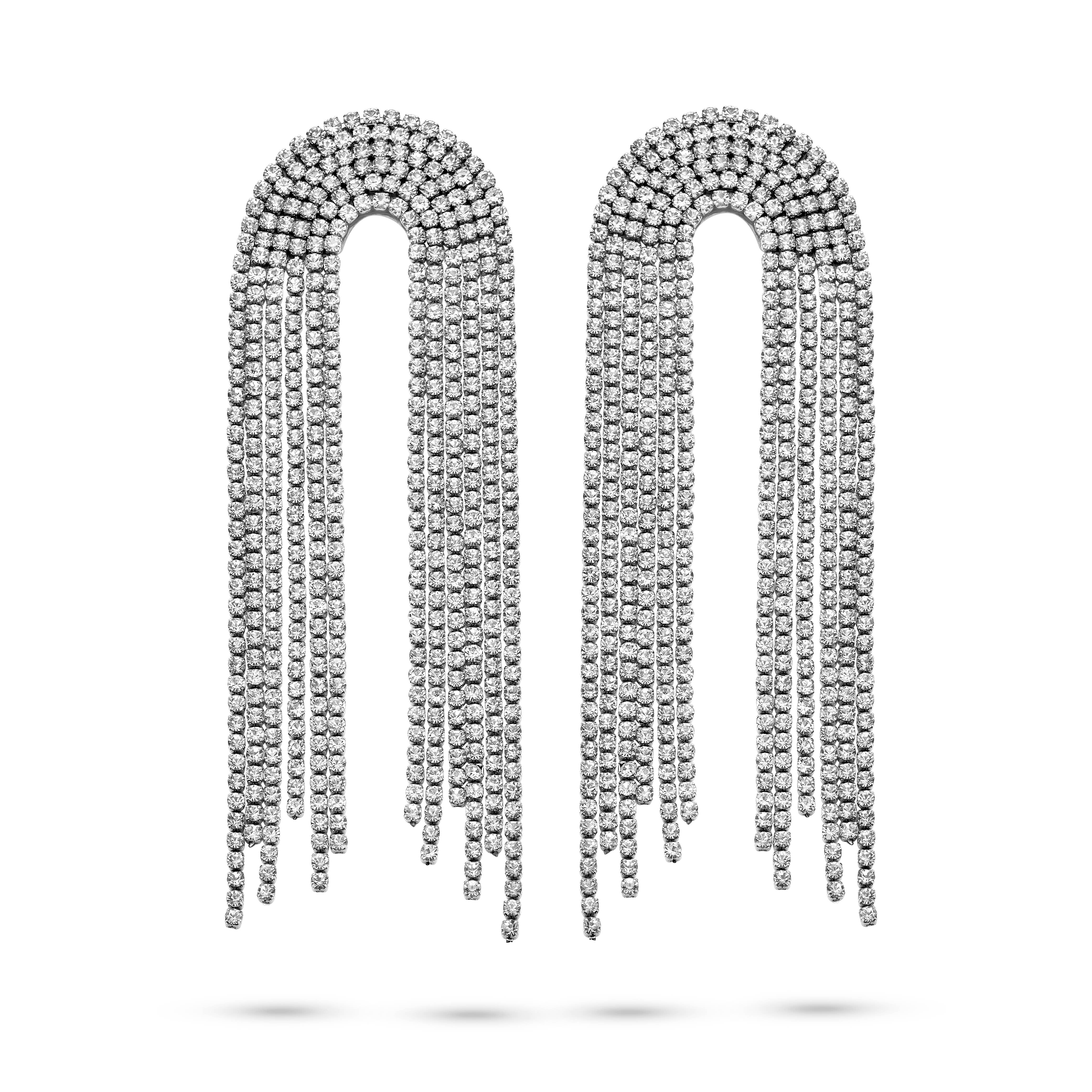 CO88 Collection - Wholesale Dangle Earrings - Strass Stone Statement Drop Earrings