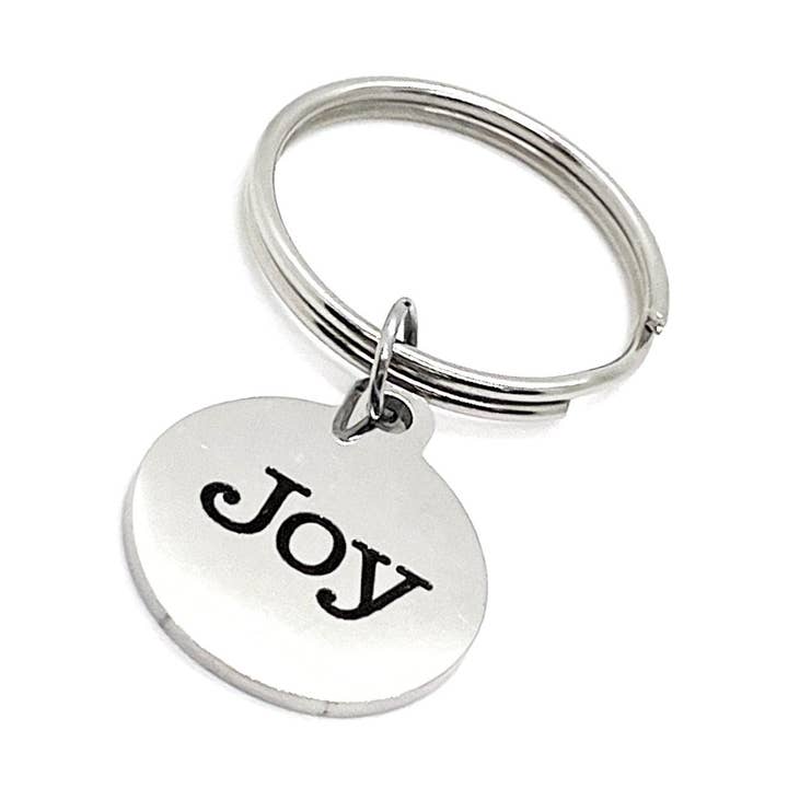 Presente de Afirmação, Porta-chaves de Alegria, Presente de Porta-chaves, Citação de Afirmação, Presente de Natal, Presente Para Ela, Presente para Esposa, Presente para Filha, Presente de Porta-chaves de Alegria por atacado de JKCE Designs