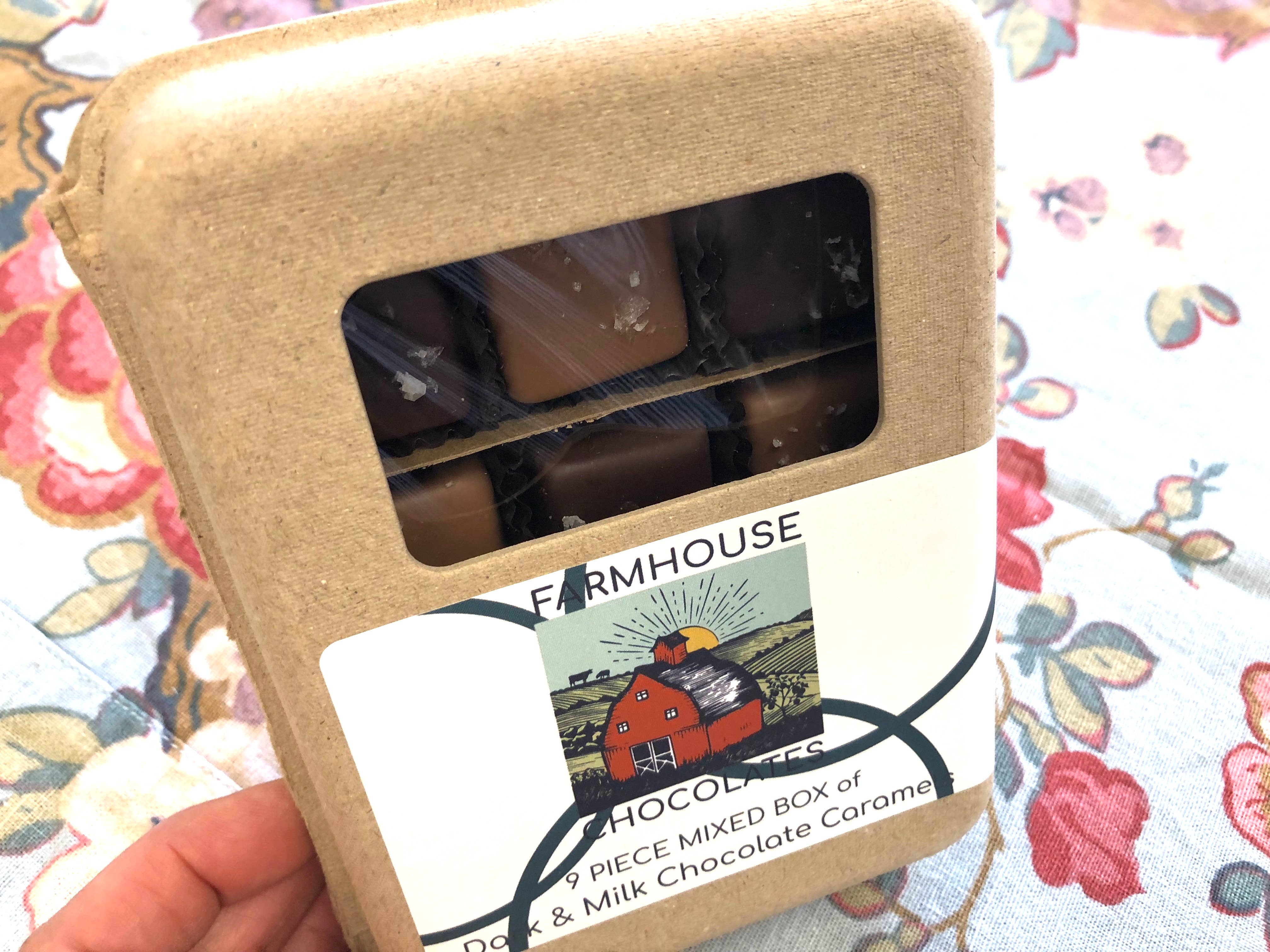 Farmhouse Chocolates - Wholesale Chocolate Covered Sweets - 9 Piece Milk & Dark Chocolate Covered Salted Caramels, Mixed7