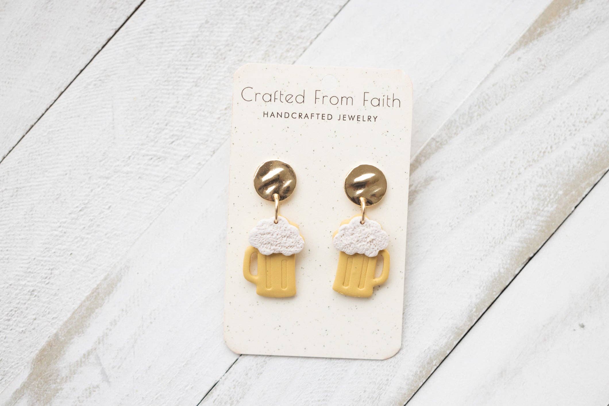 Crafted From Faith, LLC - Wholesale Dangle Earrings - Beer Mug Dangles0