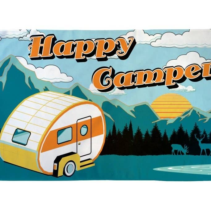Flags Importer - Vente Drapeaux - Drapeau Happy Camper 3x5ft Poly