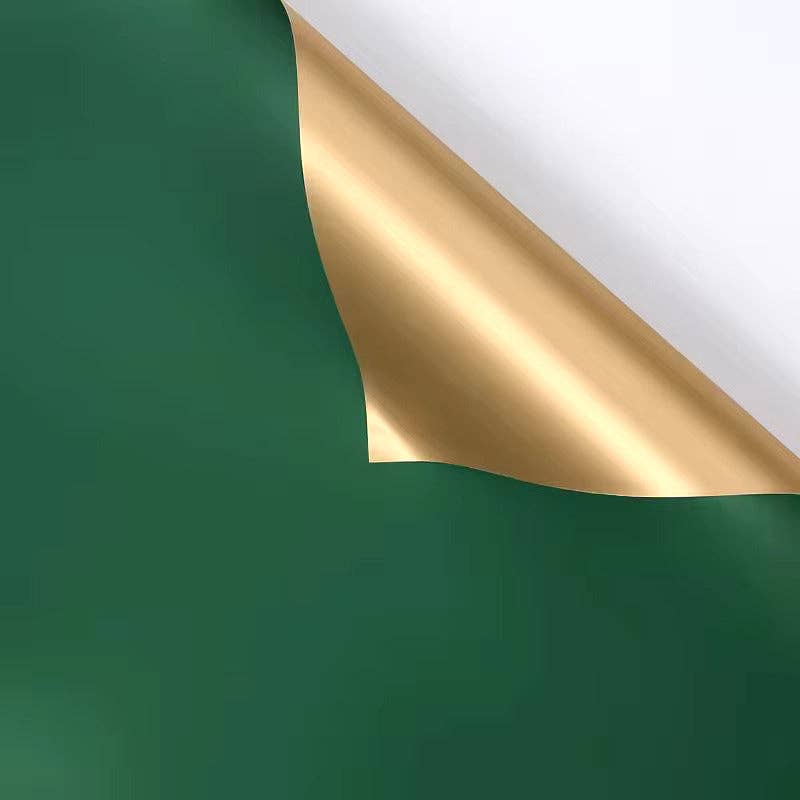 Elegant Design Supply - Vendita all'ingrosso Rotoli di carta da regalo - Carta da regalo impermeabile dorata bifacciale per fiori (20 fogli)3