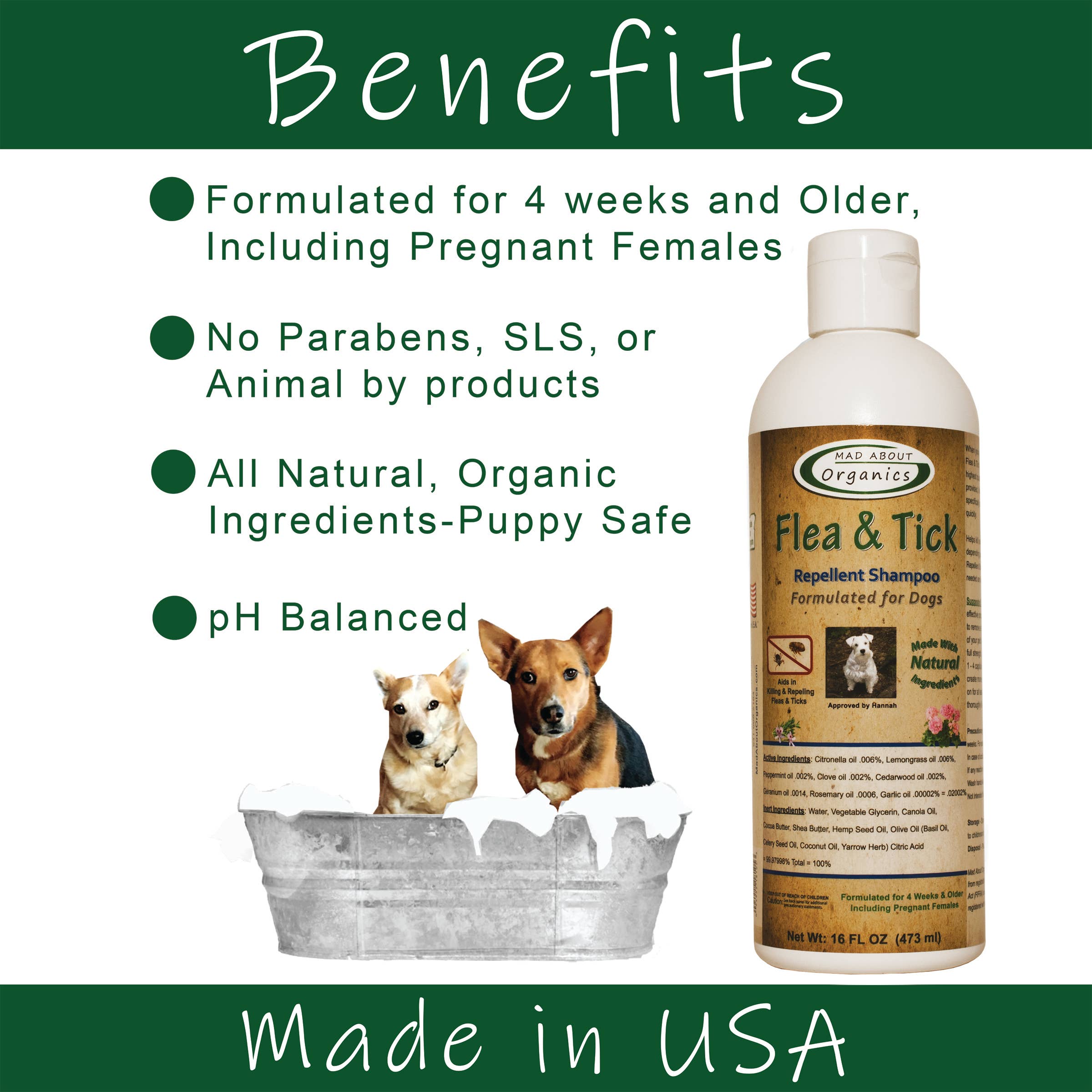 Mad About Organics - Wholesale Pet Shampoo - Dog - Flea And Tick Repellent Shampoo Formulated For Dogs4
