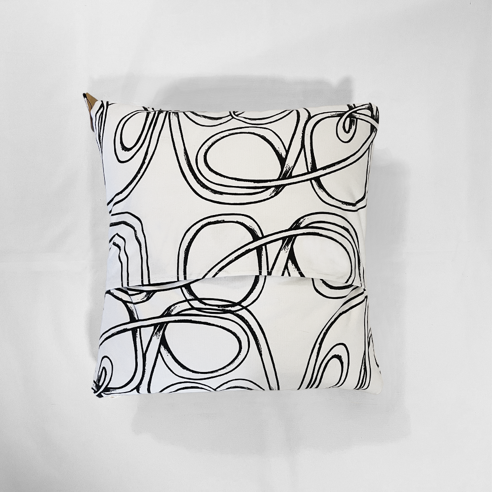 Ginger & Lime Print Shop - Wholesale Throw/Decorative Pillow - White Tangle Envelope Pillow Cover with Insert3