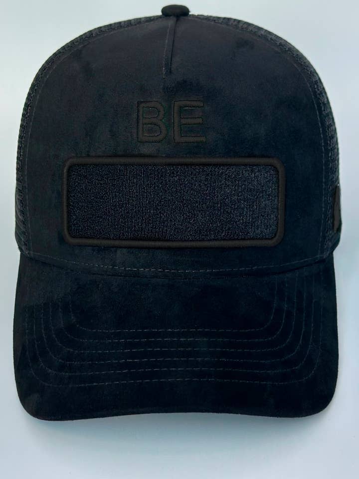 beYourDogs Suede Trucker Cap - Black/Black for wholesale by beYourDogs