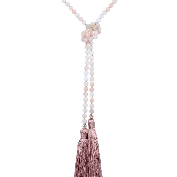 Ole - Wholesale Beaded/Pearl Necklace - Crystal Beads Silk Tassel Necklace