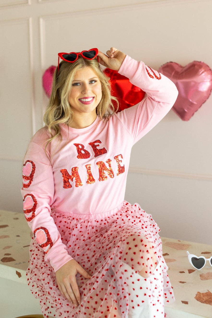 Be Mine Pink Sweatshirt for wholesale on Faire6