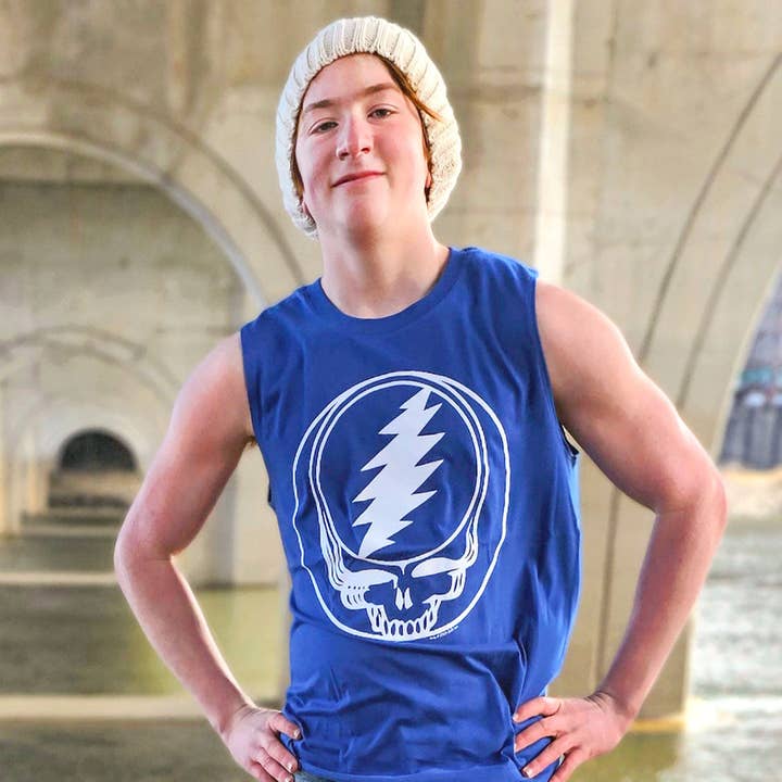 Grateful Dead Steal Your Face Muscle Tank, uniseks voor wholesale door Little Hippie LLC