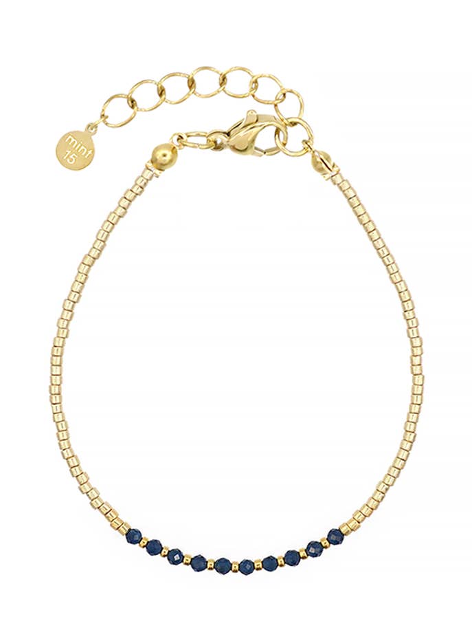 Petites perles à facettes (spinelle) - Bleu marine pour la vente par Mint15