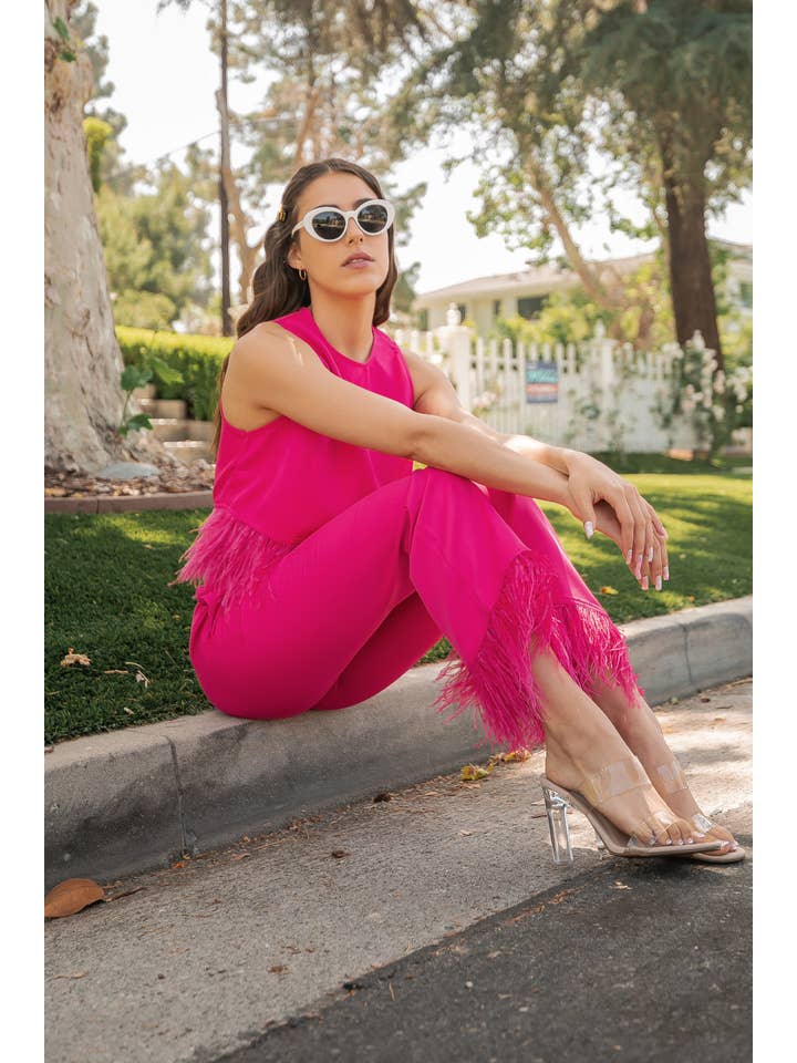 Strut & Bolt - Wholesale Pants – Women's - Feather Trim Flare Pants14