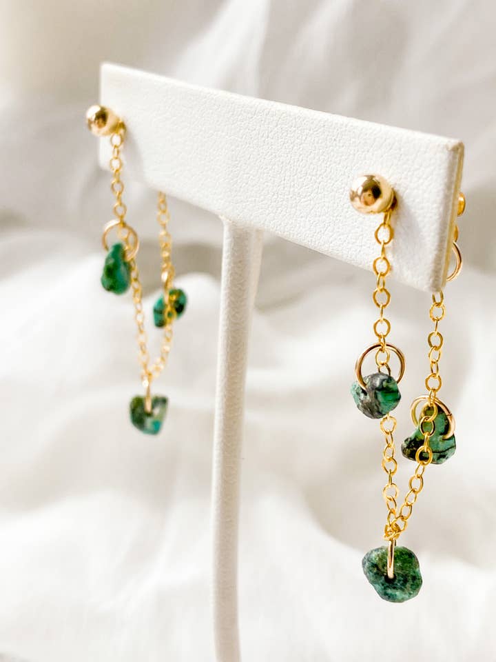 Turquoise chain loops for wholesale by Fiercen Designs