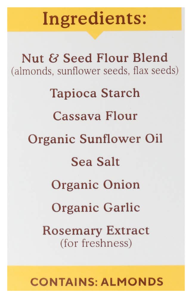 KeHE Distributors, LLC - Vente Biscuit salé - Simple Mills Crackers Farine d'amande Sel moulu 4,25 oz4