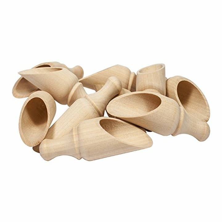 3-1/2" Wood Scoops for wholesale by Your Craft Supplier
