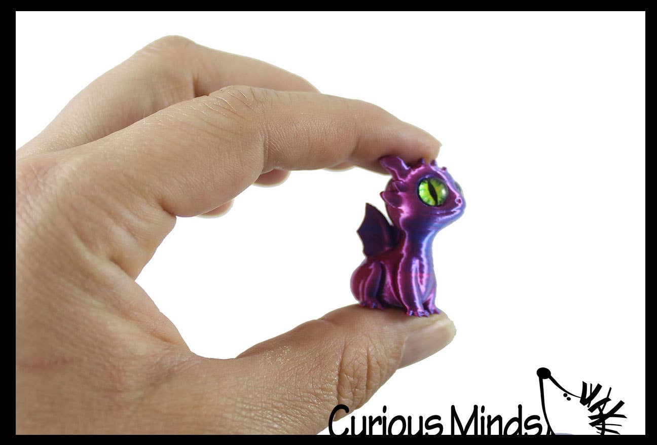 Curious Minds Toys - Wholesale Fidget Toy - Kids - 1 3D Printed Baby Dragon in Egg Fidget Toy - Unique Sensory 12