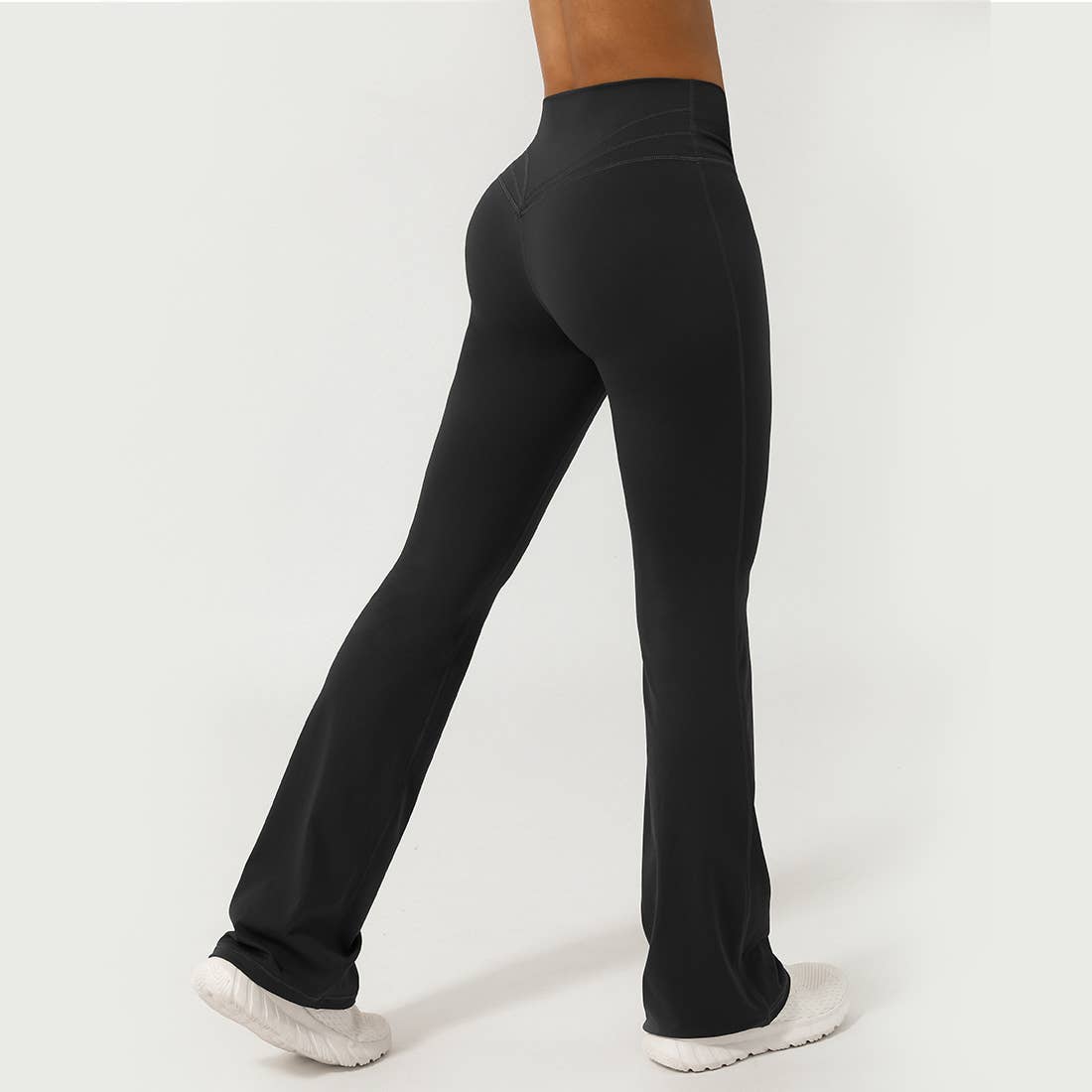 Sodalemon - Wholesale Athletic Pants - Women's - Women Sport V Cross Waist Tight Flare Yoga Dance Pants12