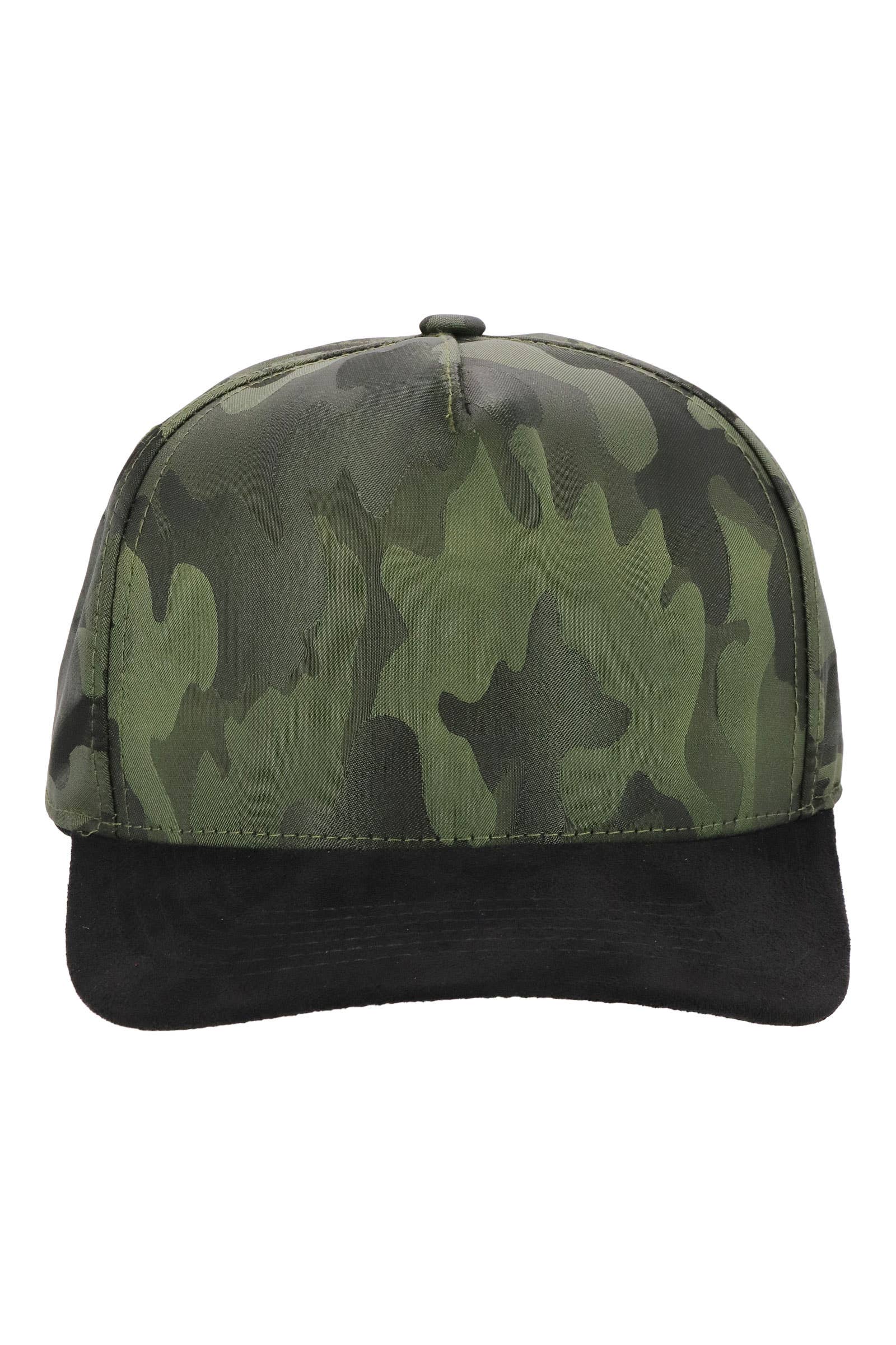 Cap Zone - Vendita all'ingrosso Cappellino da baseball - Unisex - Berretto da baseball a 5 pannelli con visiera in camoscio vegano mimetico14