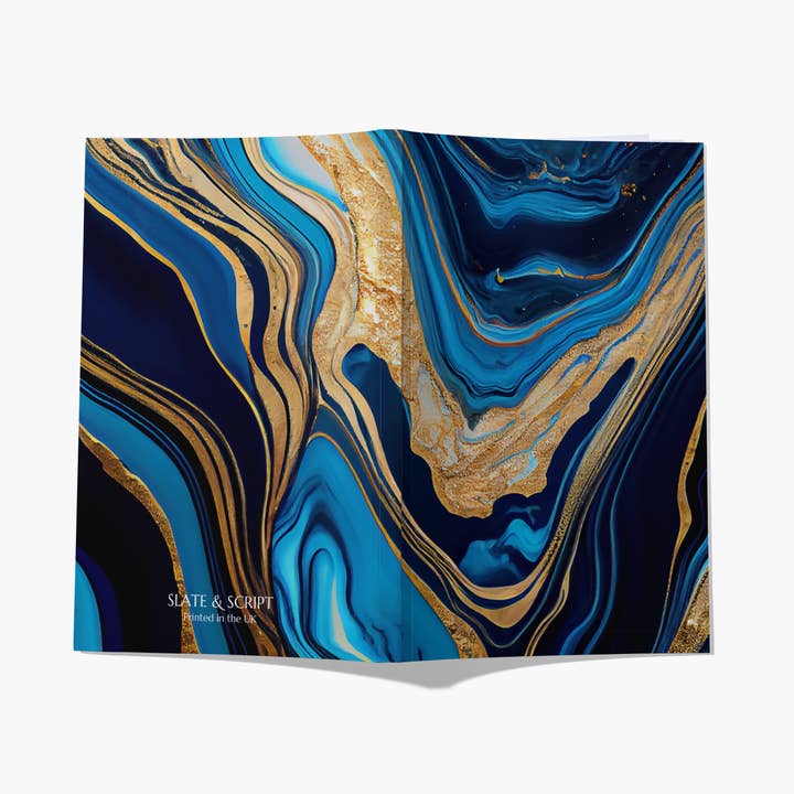 Cuaderno A5 'Jet Blue Geode' de Slate and Script, 80 páginas para venta al por mayor de Slate and Script
