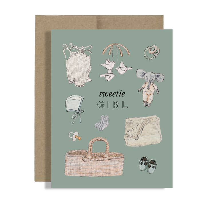 Sweetie Girl Card for wholesale by Common Silver