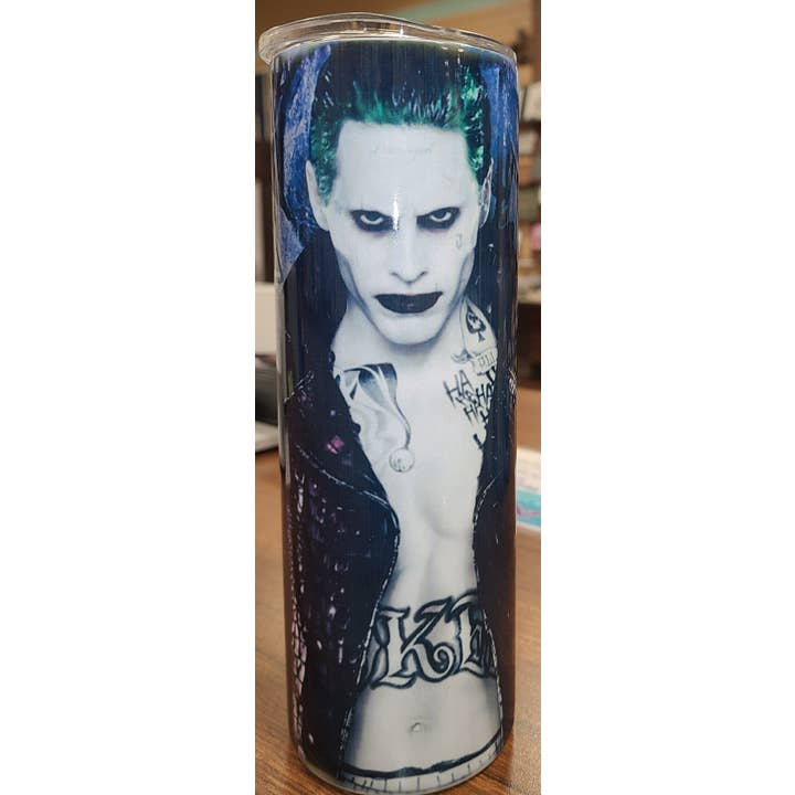 Unique Custom Tumblers by Ashley – copos e garrafas térmicas por atacado – Copo Magro de Sublimação Harley Quinn & Joker 20oz