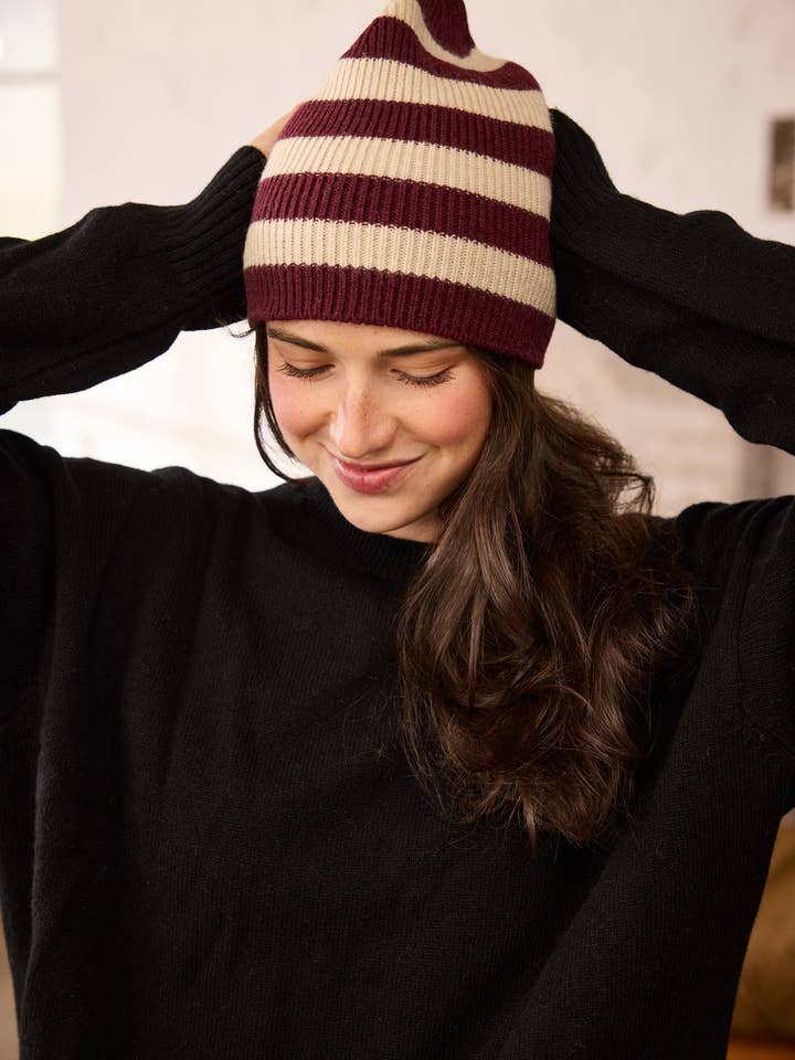 rugby stripe hat for wholesale by lisa b.