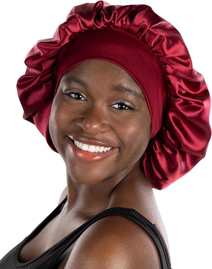 Funky Junque - Wholesale Sleep Cap / Bonnet - Women's - Reversible Satin Silk Bonnet for Sleeping Double Layered4