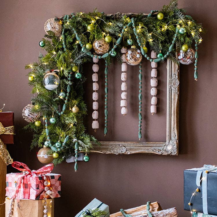 Rustic Reach - Wholesale Curtain Tieback - Wood Beaded Cord Curtain Tiebacks DIY Door Curtain 47" Long16