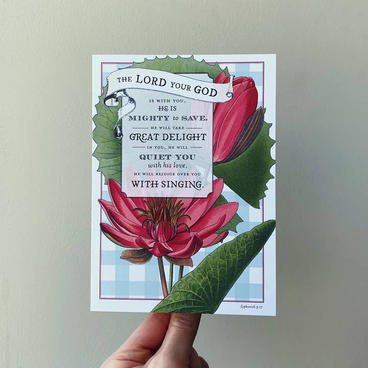 Rejoice Over You Scripture Card for wholesale by The Happy Envelope