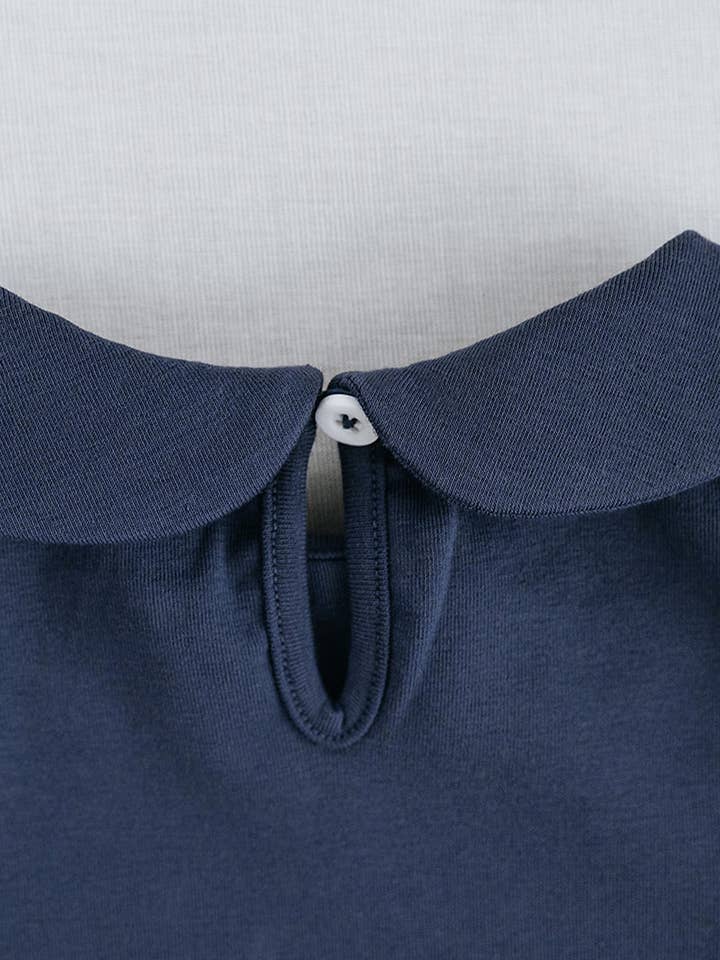 Fridays with Millie - Wholesale T-Shirt - Kids - Peter Pan Collar Tee in Midnight3