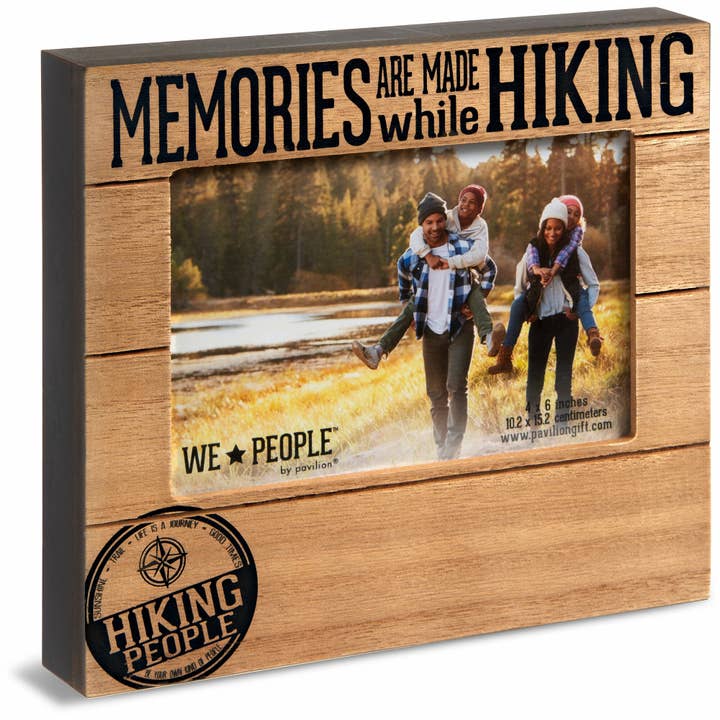 Hiking People - 6.75" x 7.5" Frame (Holds 4" x 6" photo) for wholesale by Pavilion
