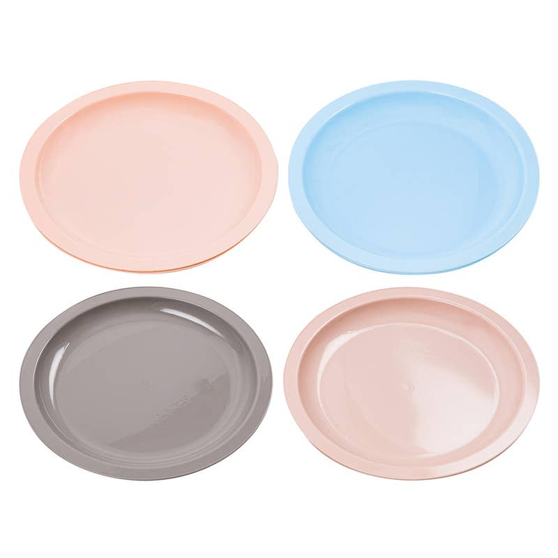 Deluxe Import Trading - Wholesale Dinner Plate - 2pc Plastic Plate- 10'' D''- Assorted0