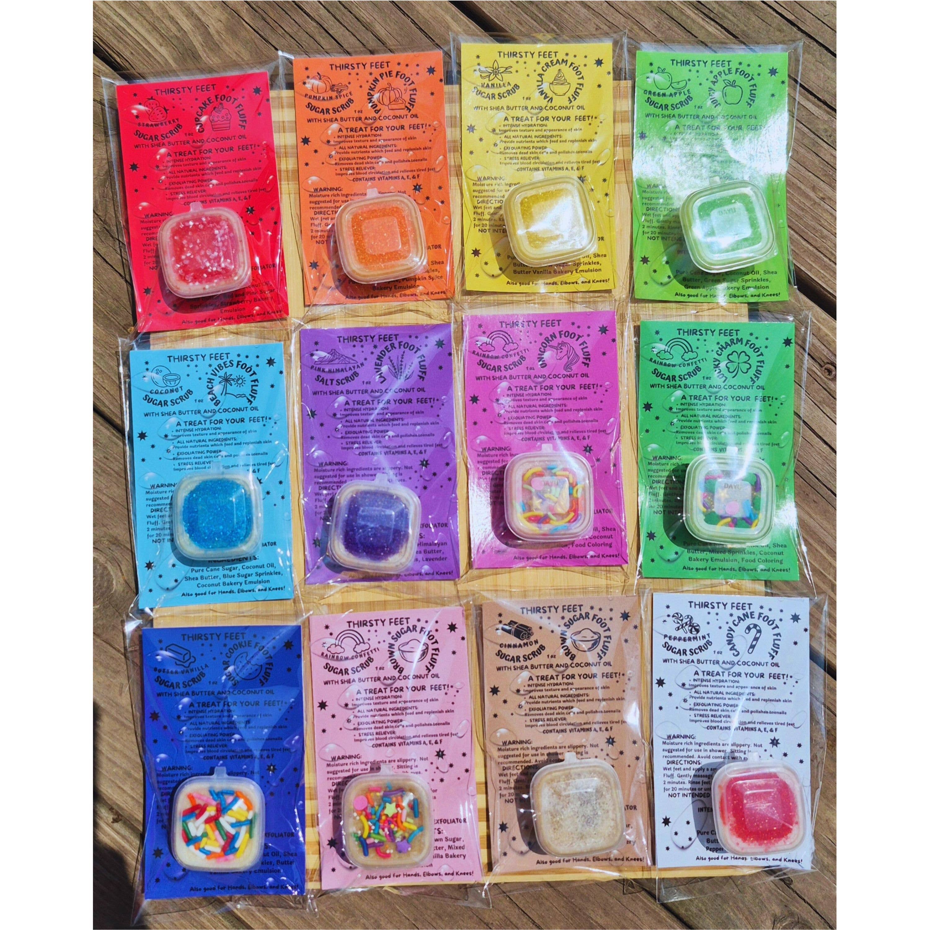 THIRSTY FEET®️ - Vente Gommage/exfoliant pour les pieds - Gommage au sucre à la menthe poivrée et à la canne de bonbon pour les pieds 1 oz,16