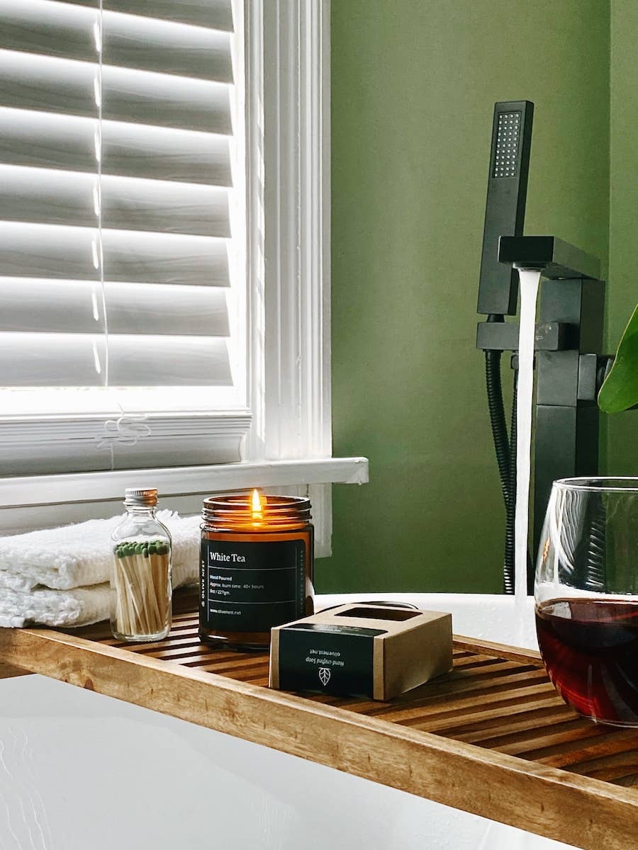 OLIVE NEST - Wholesale Jar/Filled Candle - *Best Seller* White Tea Soy Blend Wood Wick Candle3