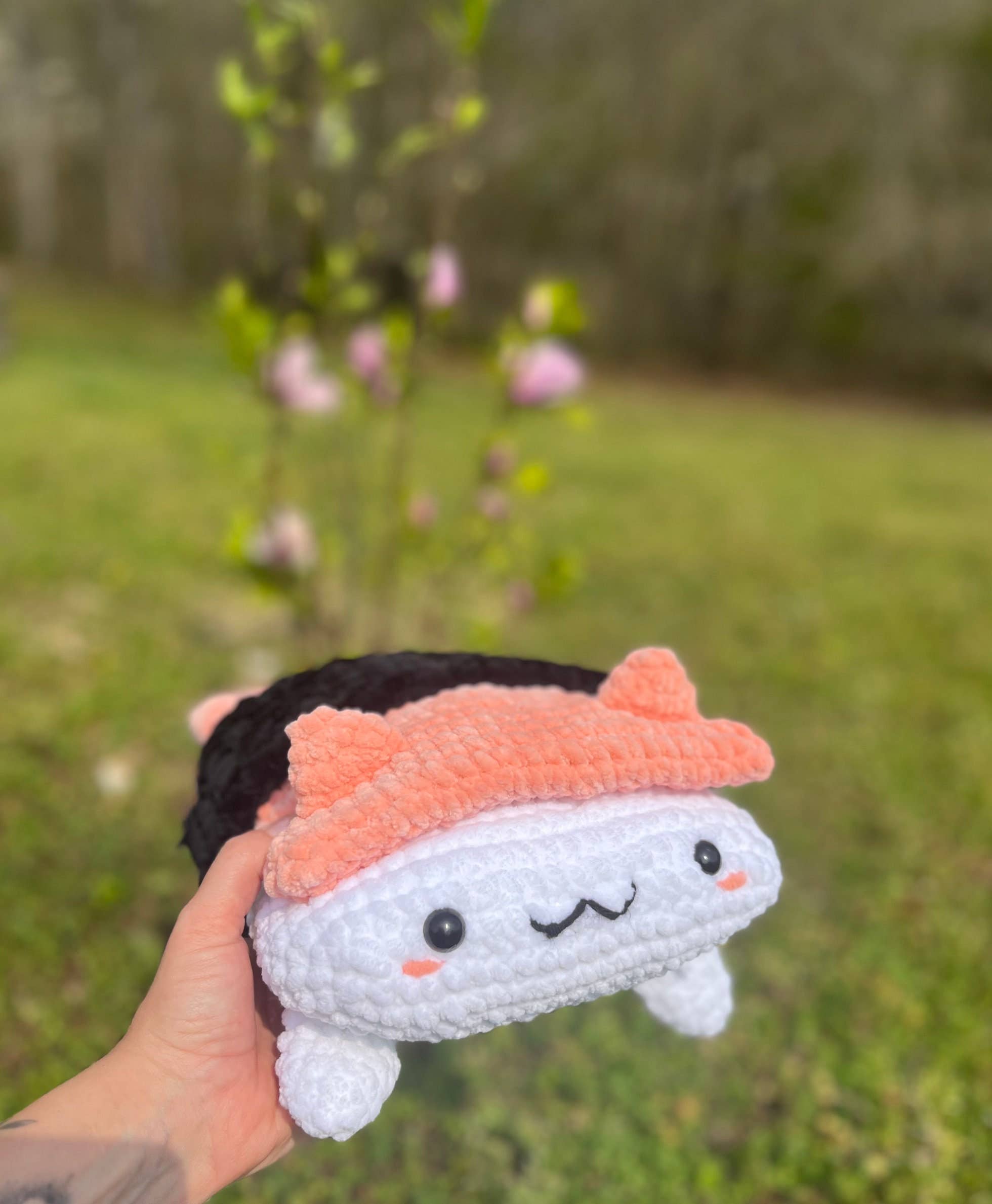 TOMOPOD LLC - Wholesale Stuffed/Plush Toy - Kids & Baby - Sushi Cat Pillow Crochet, Amigurumi Cute Cat, Handmade Toy