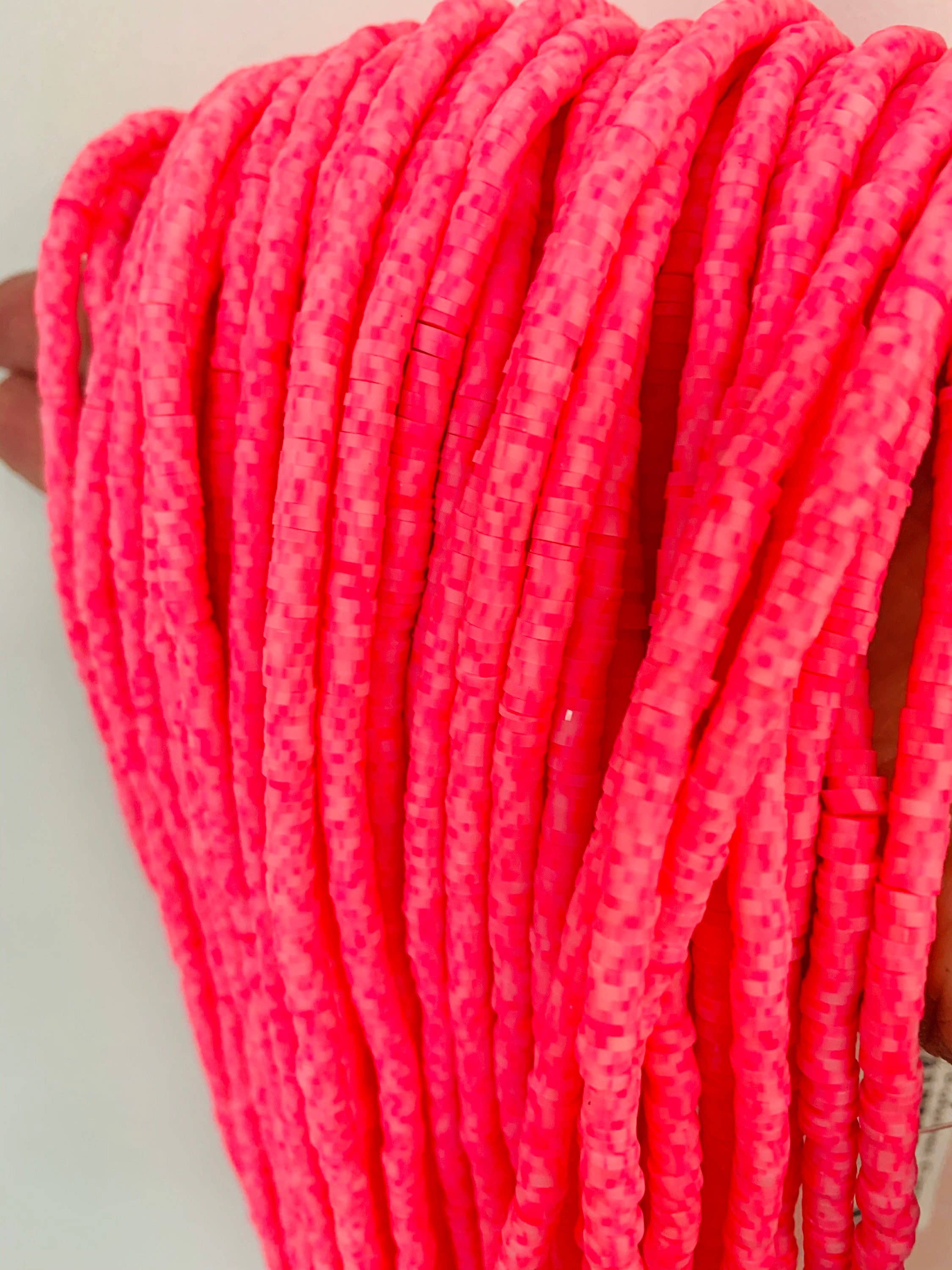 The Bead Bazaar - Wholesale Beads - Heishi Beads, Camo Pink Disc Beads, Spacer Beads, Polymer Clay Beads, Jewelry Making, Jewelry Supplies, Disc Beads, Camo Pink Heishi Bead3