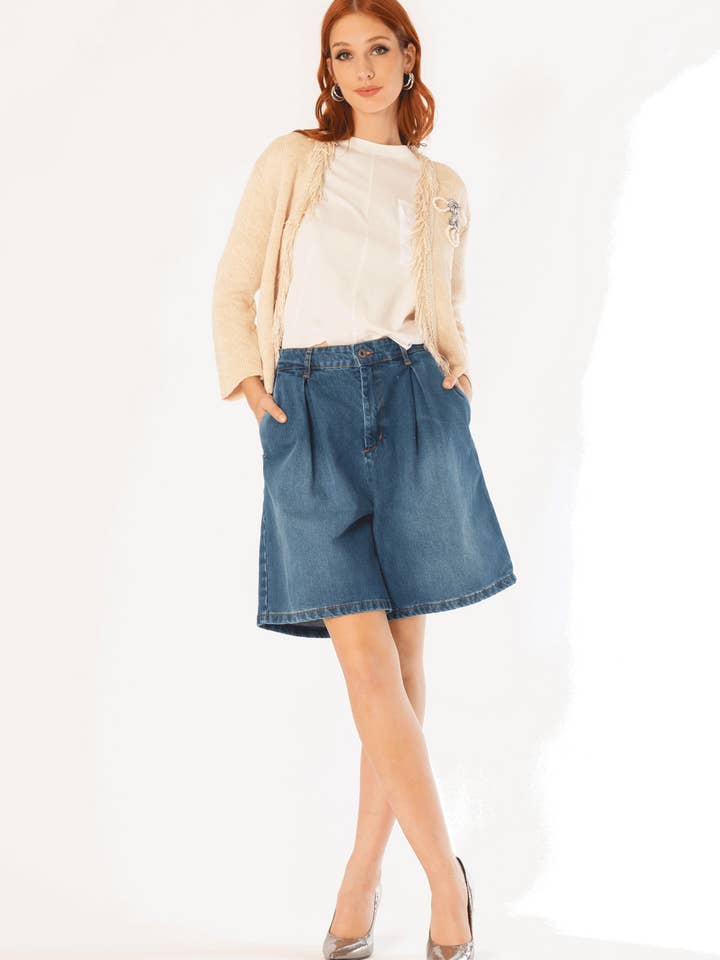 Denim shorts 97% Co 3% Ea for wholesale by No-nà by Siste's