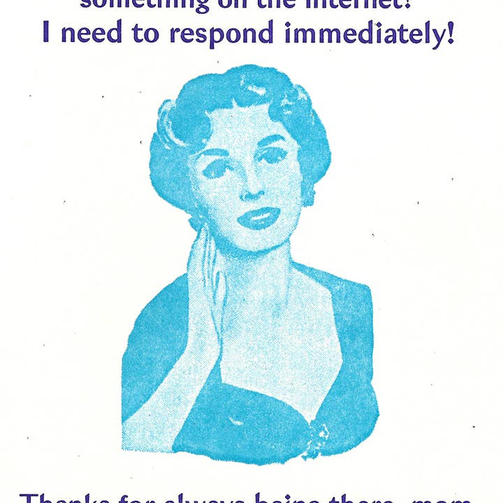 Lady Pilot Letterpress - Wholesale Mother's Day Card - Internet Mom Mother's Day Greeting Card