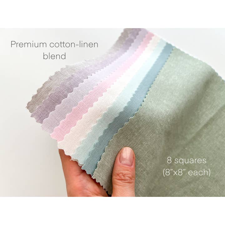 Matryoshka Doll Shop - Wholesale Embroidery/cross-stitch supplies - Embroidery fabric bundle, linen blend embroidery fabric pack2