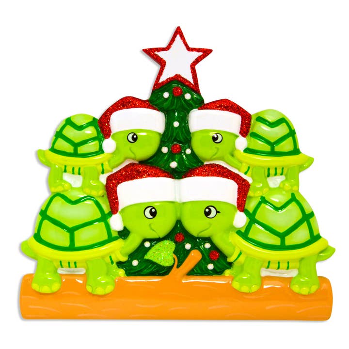PolarX Ornaments - Wholesale Ornament - Turtle Family with Tree Personalized Ornament4
