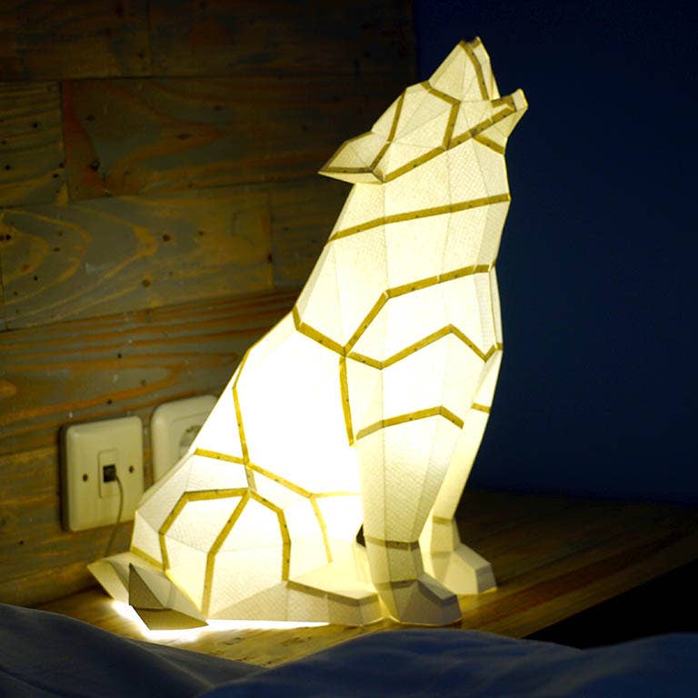 PAPERCRAFT WORLD – Großhandel Bastelset – Wolf 3D PaperCraft Origami Modell, Papierlampe24