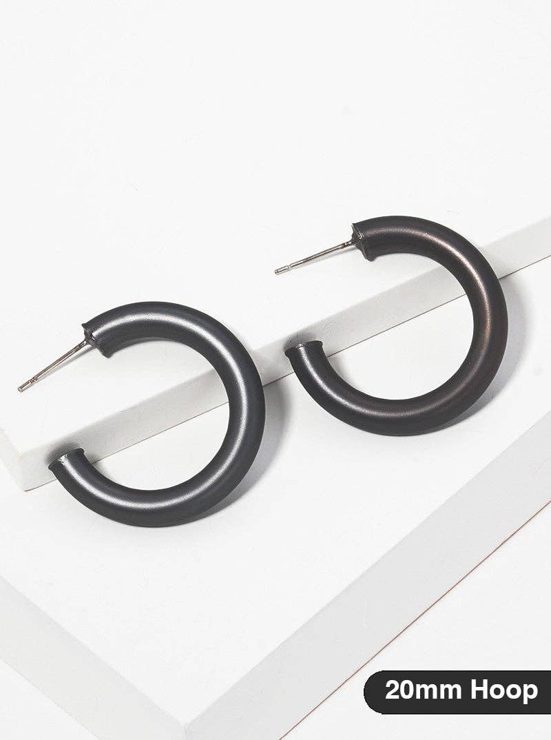 Wild Honey - Wholesale Hoop Earrings - 20mm Bold Brass Hollow Hoop Earrings2
