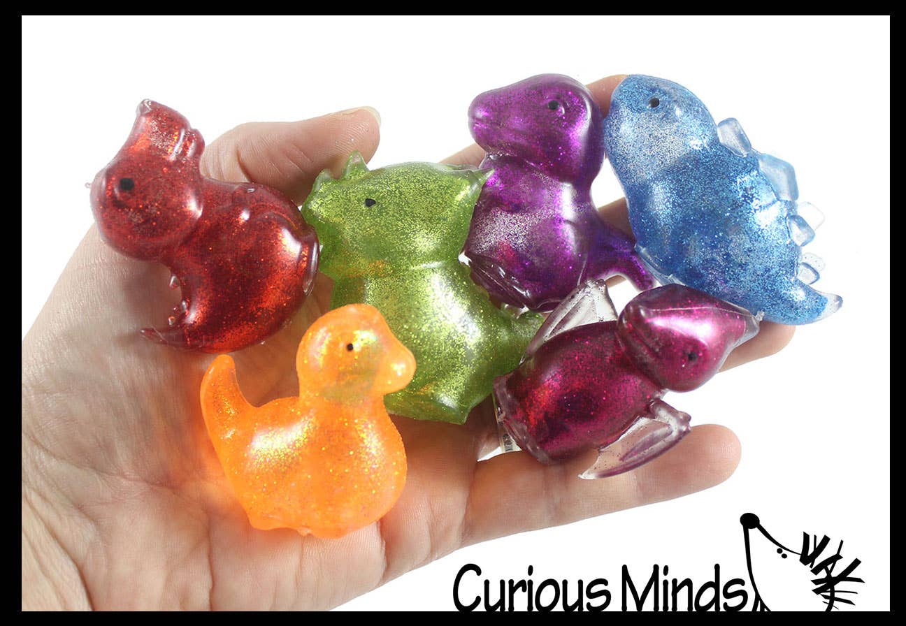 Curious Minds Toys - Wholesale Squishy Toy - Kids & Baby - 1 Dinosaur Sugar Ball - Dino Thick Glue/Gel Syrup Molasses S1