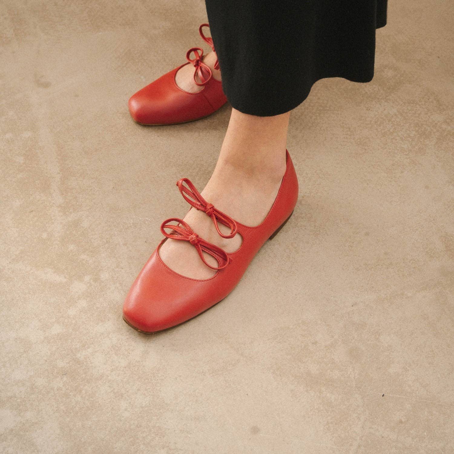 red Shirley Ballerina, marsala for wholesale on Faire9